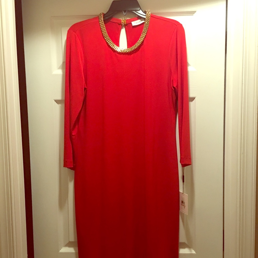 Red Calvin Klein Dress
